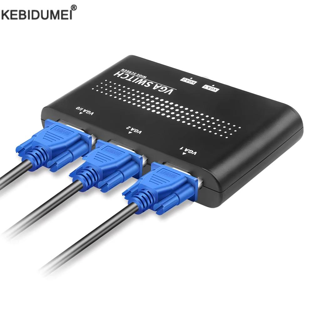 Kvm Switch Dual Monitor - 2 In 1 Uit VGA/SVGA Handmatig
