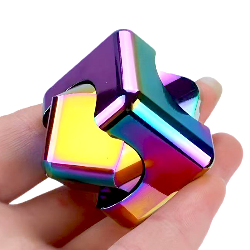 Cool Office Tech Gadgets - Vierkante Infinity Fidget Spinner Kubus Metalen