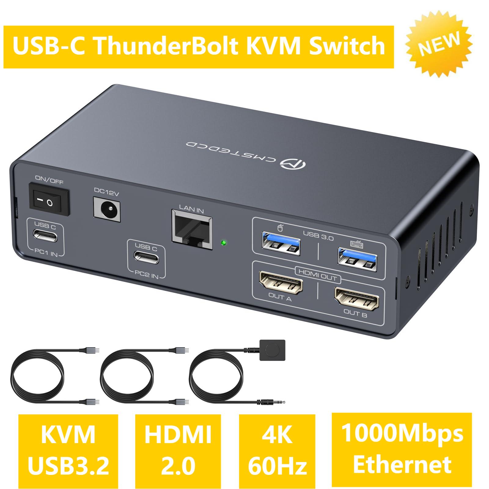 Kvm Switch Dual Monitor - USB C KVM-schakelaar 2 monitoren 2