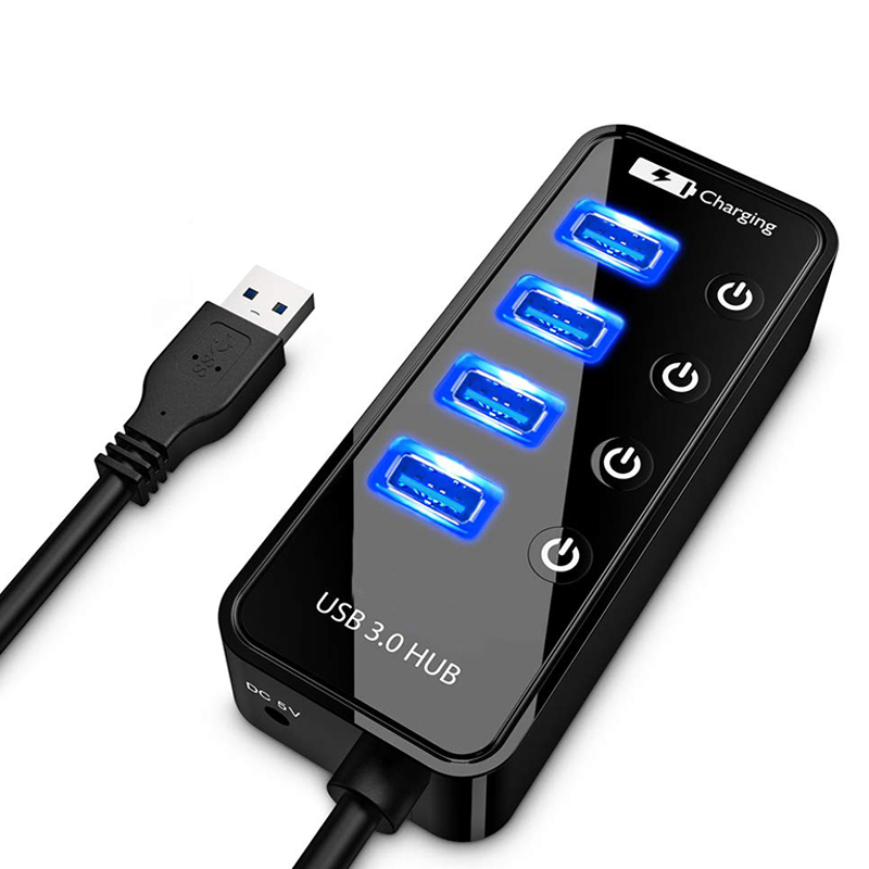 Cable Lock Laptop - USB HUB 3.0 4 7-poorts smartphone-oplader