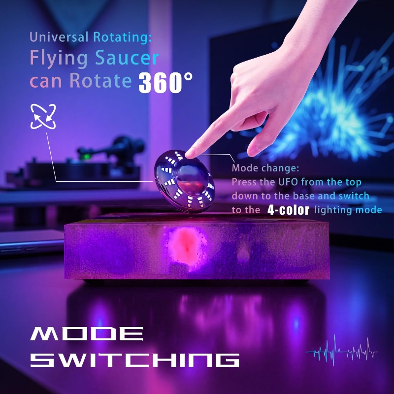 Zwevende UFO-lamp, 360 graden  - Cool Office Tech Gadgets recensie en prijs