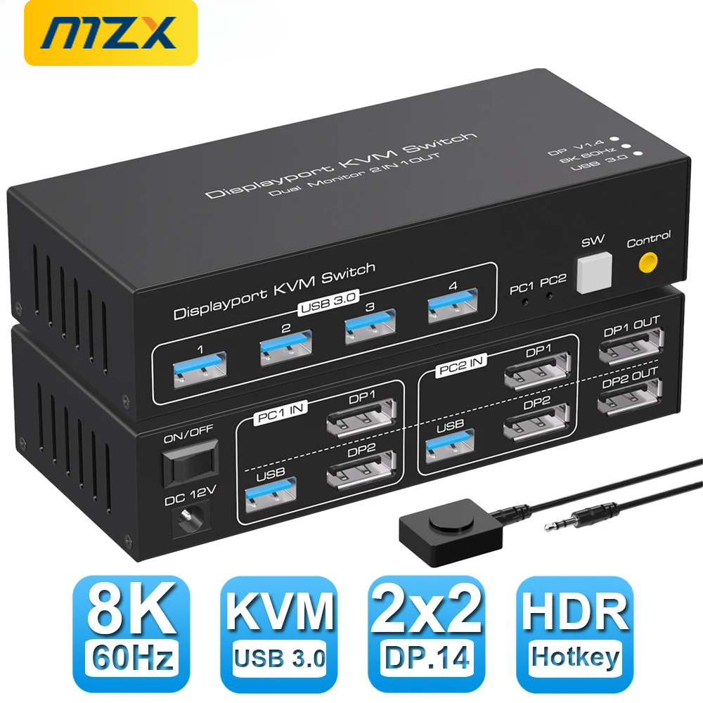 MZX KVM Switch 2 Dubbele Monit - Kvm Switch Dual Monitor recensie en prijs