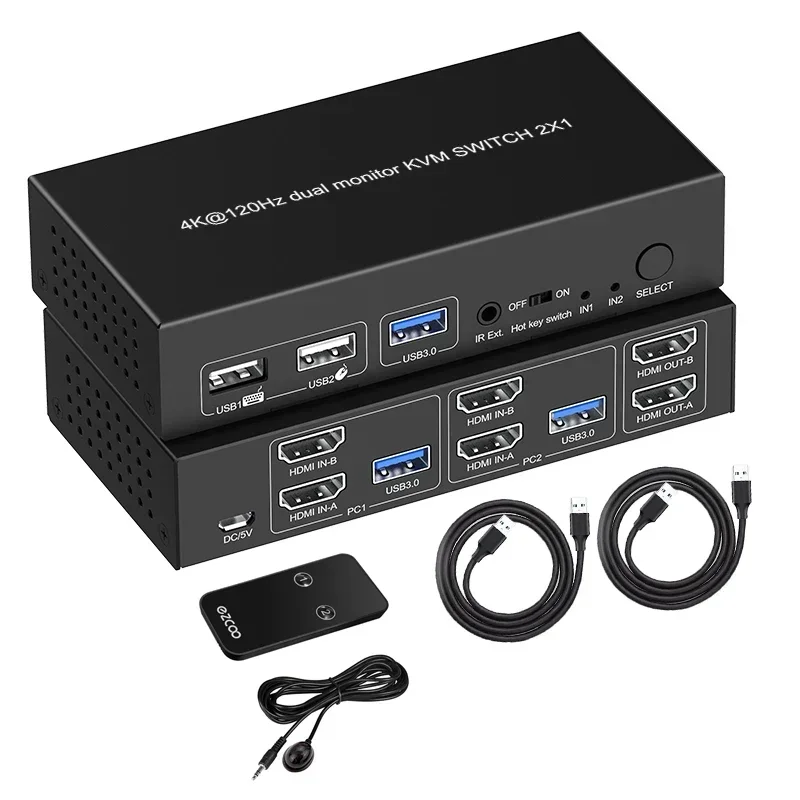 Op voorraad 8K@60Hz 4K@120Hz H - Kvm Switch Dual Monitor recensie en prijs