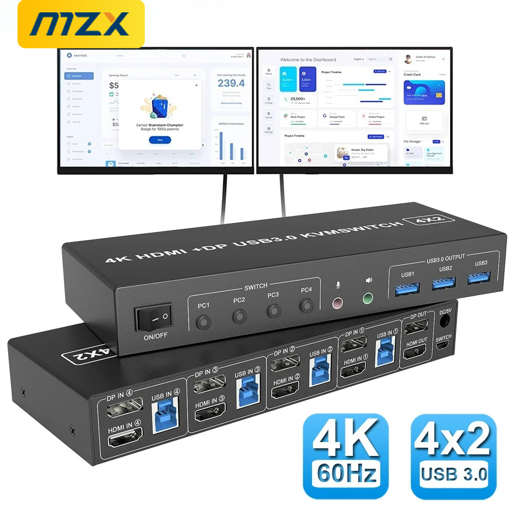 MZX 4-poorts KVM-switch HDMI-c - Kvm Switch Dual Monitor recensie en prijs